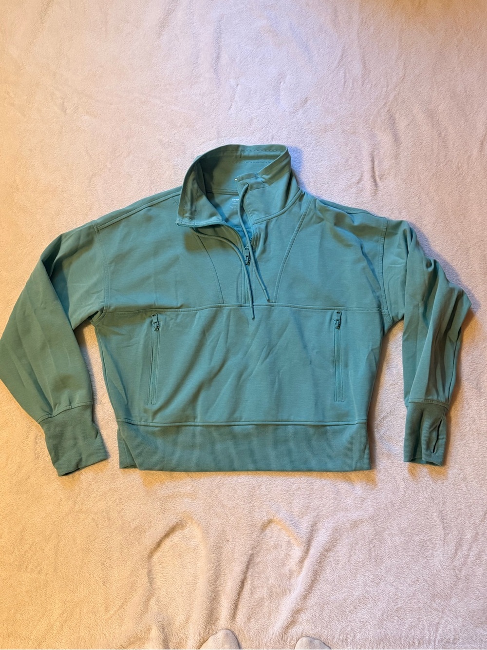 Old Navy Men's Zip-Up Pullover in Teal Green